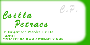 csilla petracs business card