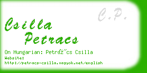 csilla petracs business card